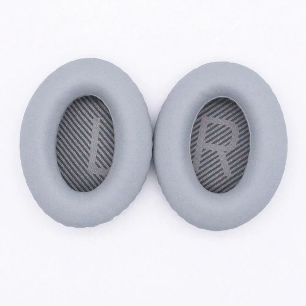 1 Pair BOSE QC15 / QC25 / QC35 JZF-236 leather ear pads - Silver