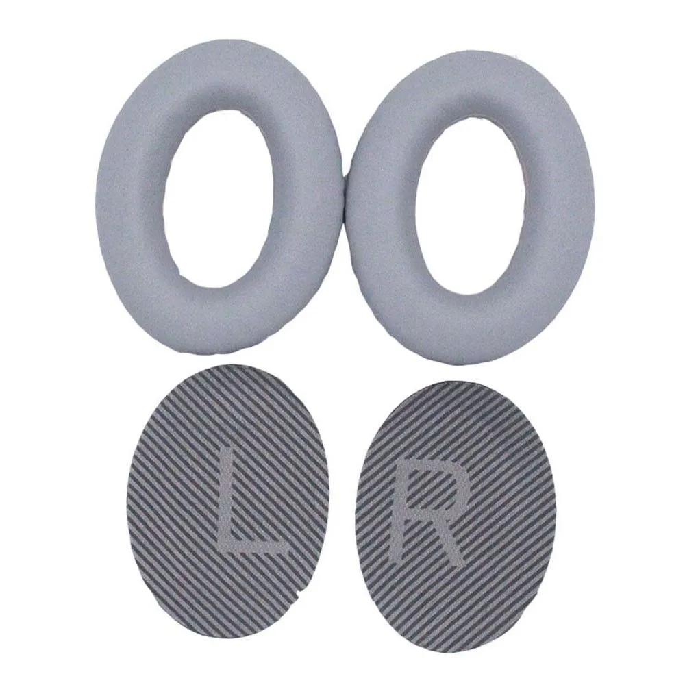 1 Pair BOSE QC15 / QC25 / QC35 JZF-236 leather ear pads - Silver