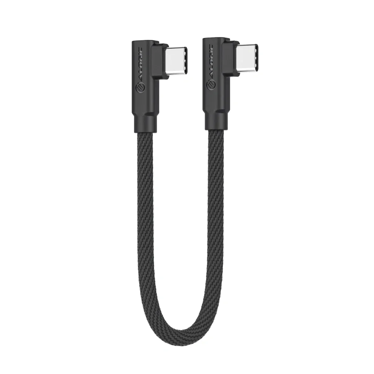 25cm Elements Pro Right-Angle USB-C to Right Angle USB-C Cable