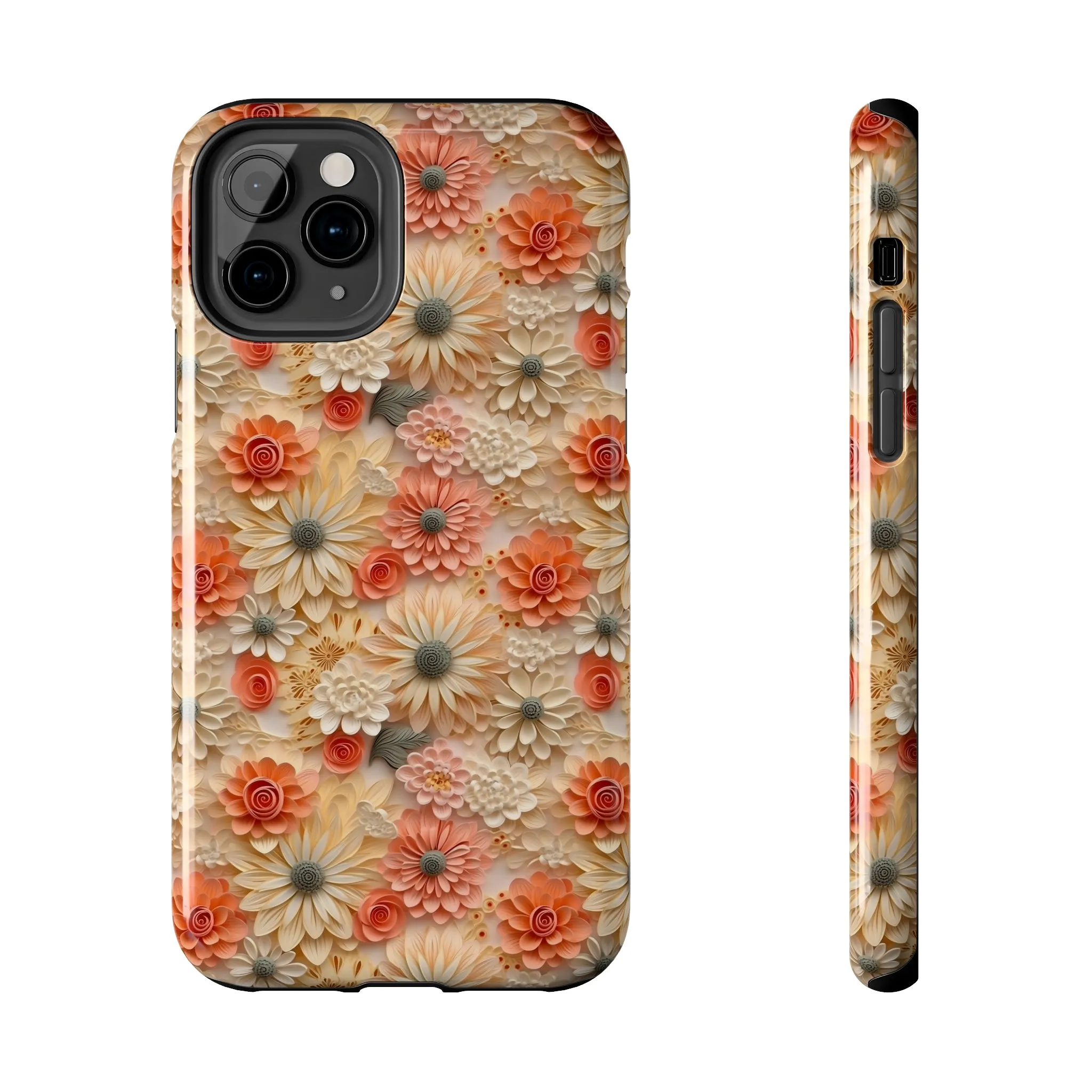 3D Wildflower Floral Pattern print design Phone Case- Lightweight, Impact Resistant Cover for iPhone 6, 6s, 12, 13, 14, 15