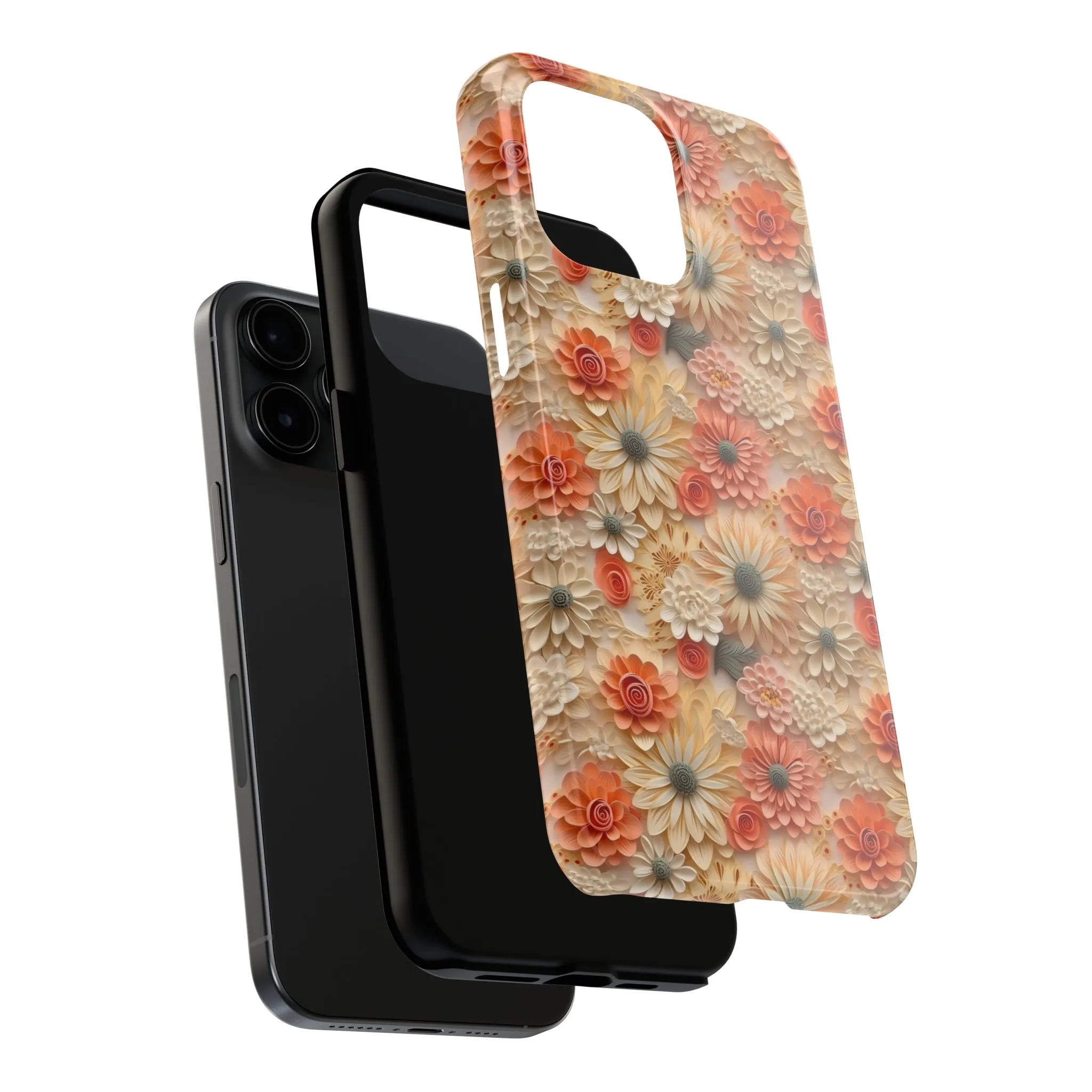 3D Wildflower Floral Pattern print design Phone Case- Lightweight, Impact Resistant Cover for iPhone 6, 6s, 12, 13, 14, 15