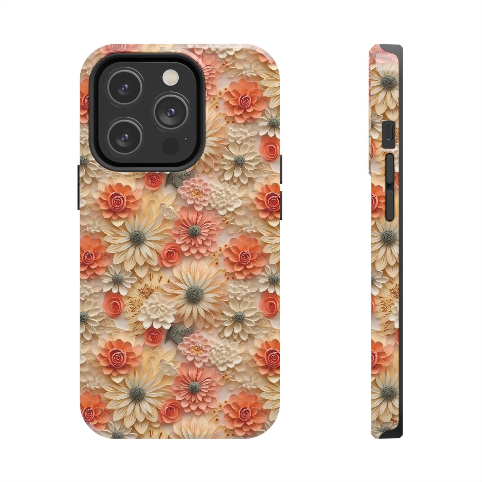 3D Wildflower Floral Pattern print design Phone Case- Lightweight, Impact Resistant Cover for iPhone 6, 6s, 12, 13, 14, 15