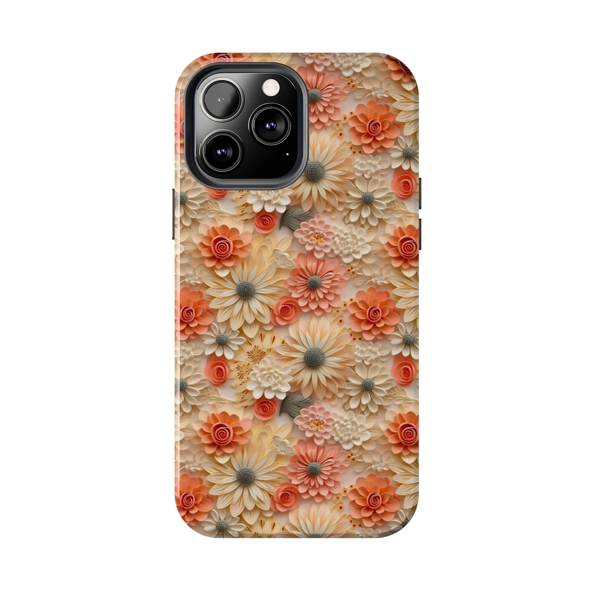 3D Wildflower Floral Pattern print design Phone Case- Lightweight, Impact Resistant Cover for iPhone 6, 6s, 12, 13, 14, 15