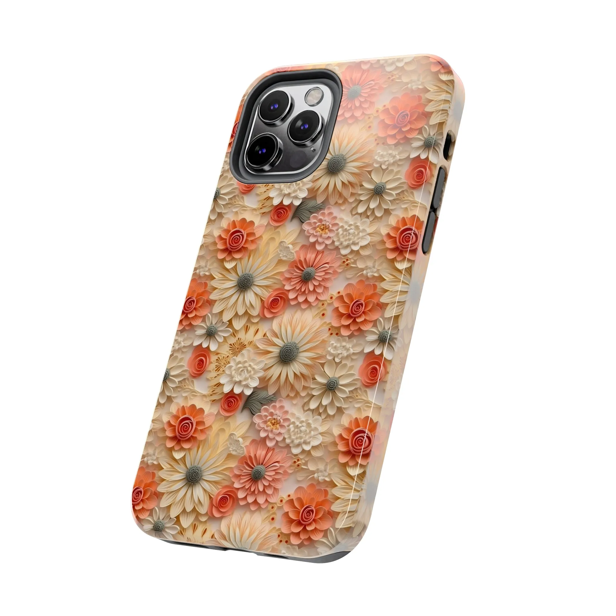 3D Wildflower Floral Pattern print design Phone Case- Lightweight, Impact Resistant Cover for iPhone 6, 6s, 12, 13, 14, 15