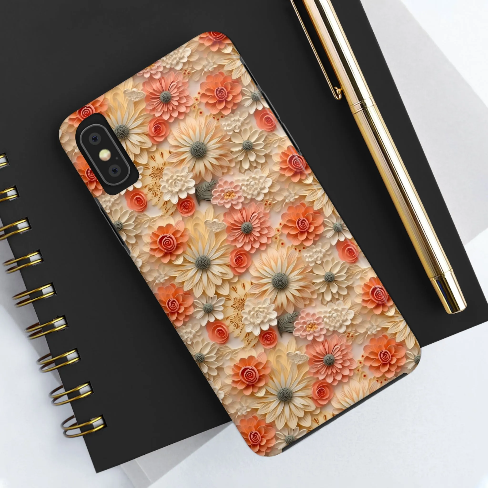 3D Wildflower Floral Pattern print design Phone Case- Lightweight, Impact Resistant Cover for iPhone 6, 6s, 12, 13, 14, 15