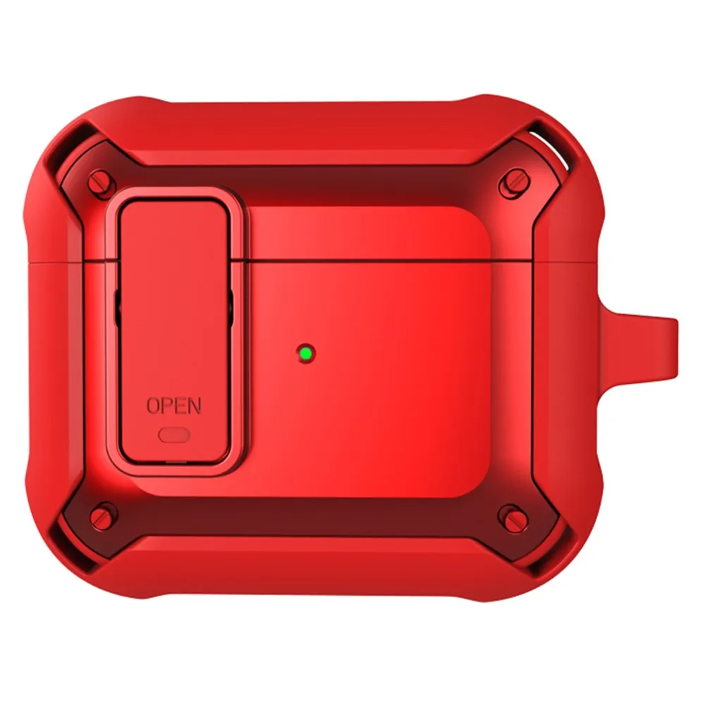 AirPods 3 snap-on lid design TPU case - Red