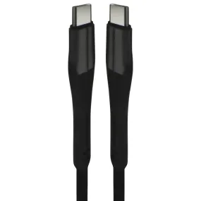 AmpSentrix (3-Foot) USB-C to USB-C Braided Fast Charge Cable - Black