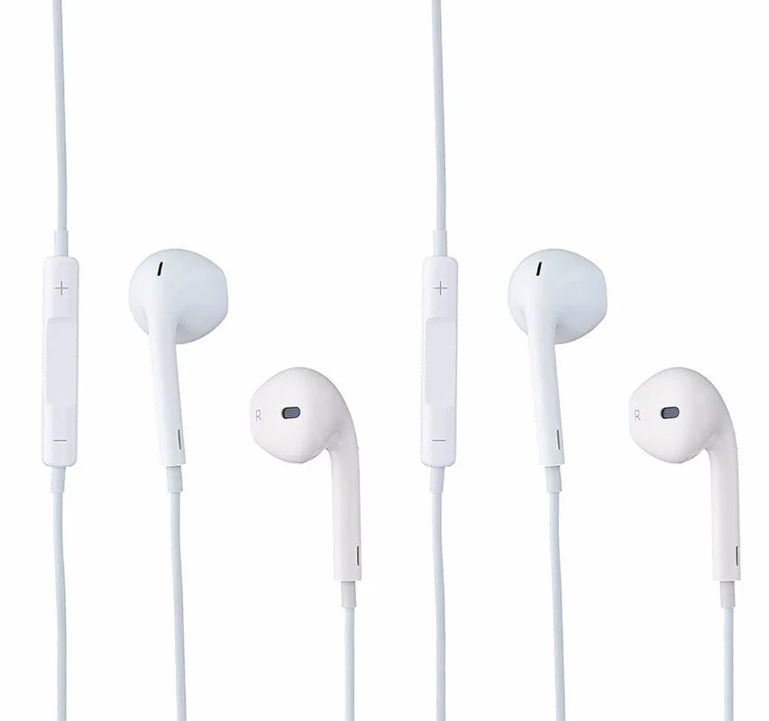 APPLE iPhone 5 6 Plus EarPods Earphones with Remote and Mic *Pack of 2*