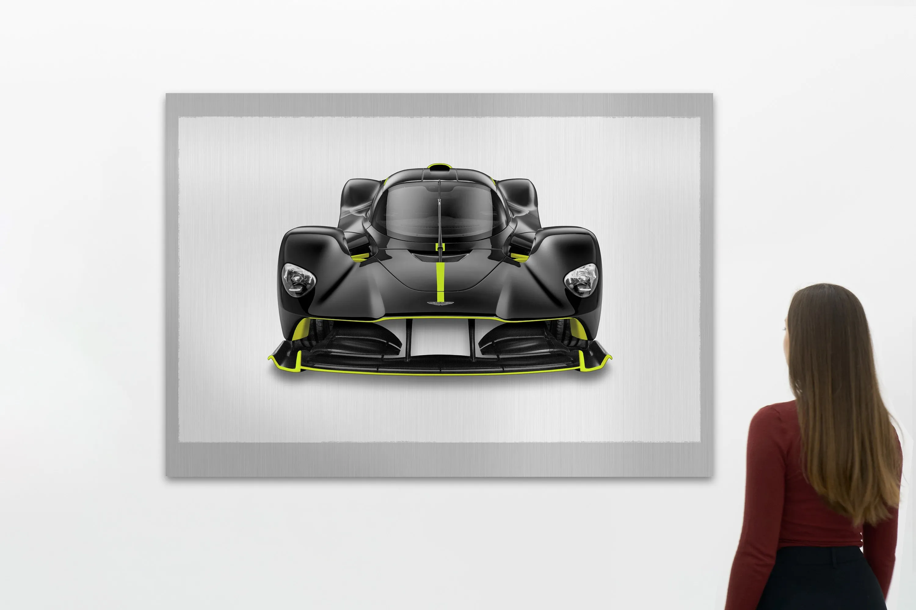 Aston Martin Valkyrie - 150cm Half Tone Flat Bed Print - Front View