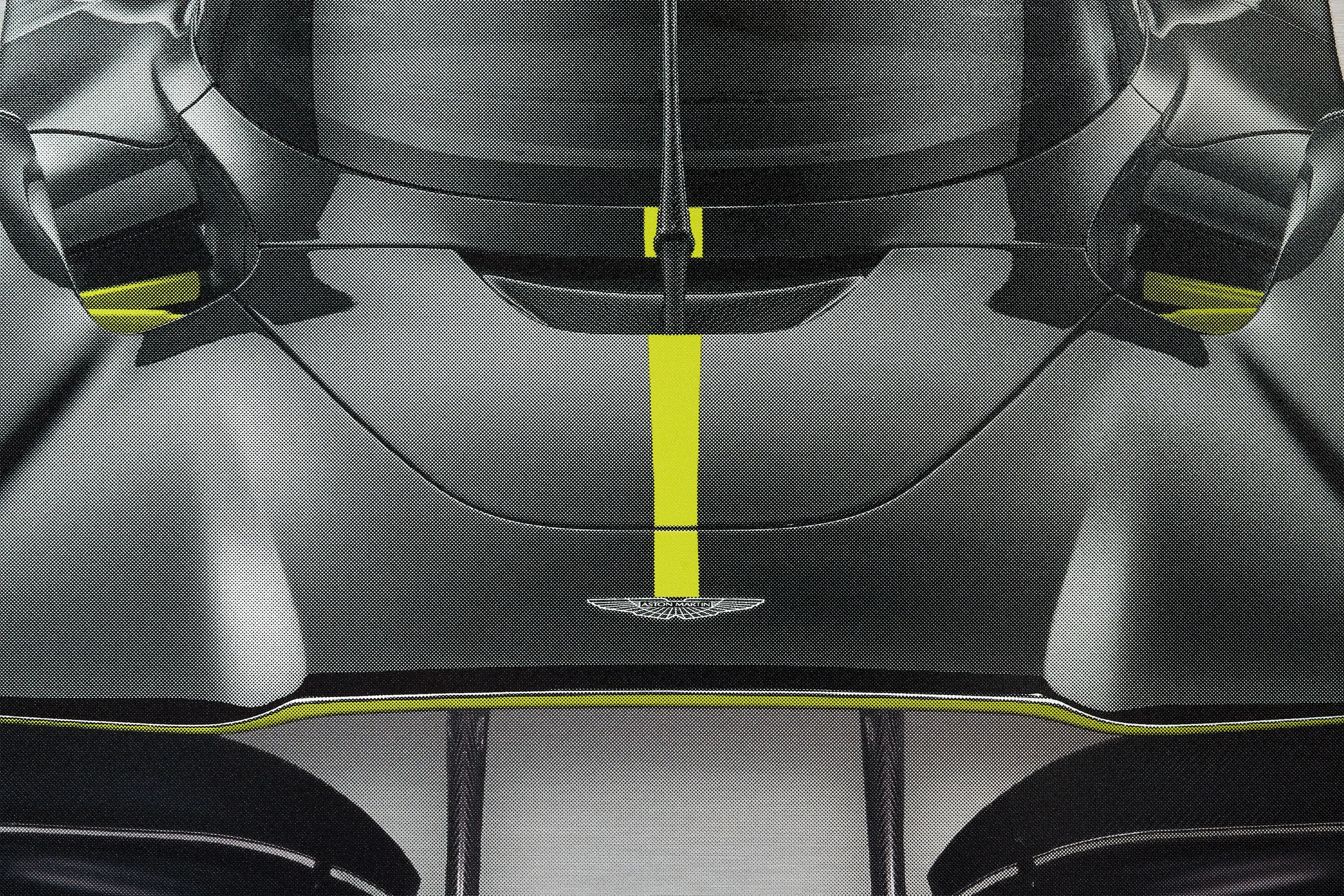 Aston Martin Valkyrie - 150cm Half Tone Flat Bed Print - Front View