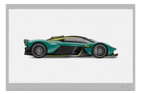 Aston Martin Valkyrie - 150cm Half Tone Flat Bed Print - Side View