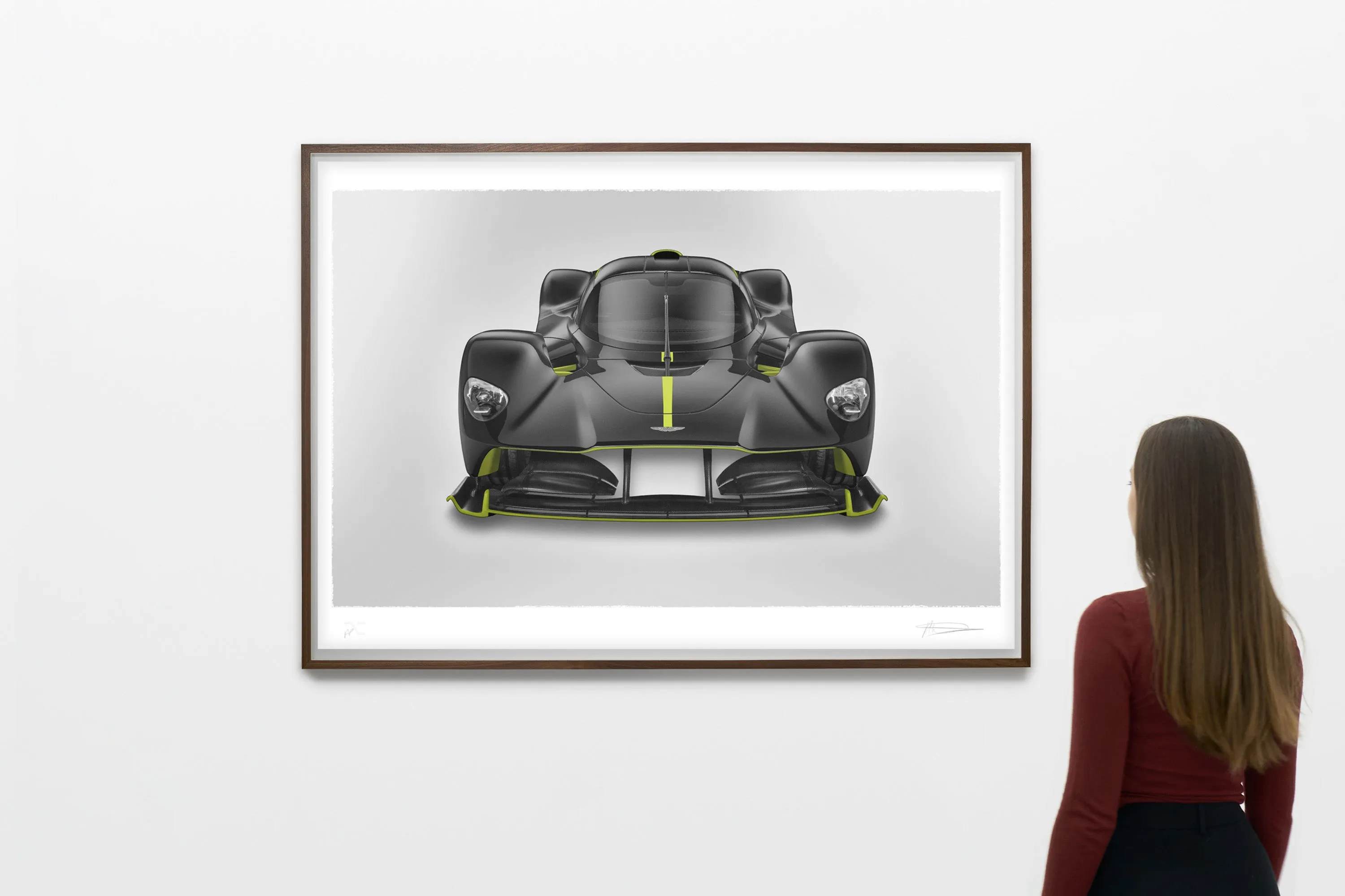 Aston Martin Valkyrie - Alan Thornton - Art Screen Print - Front View