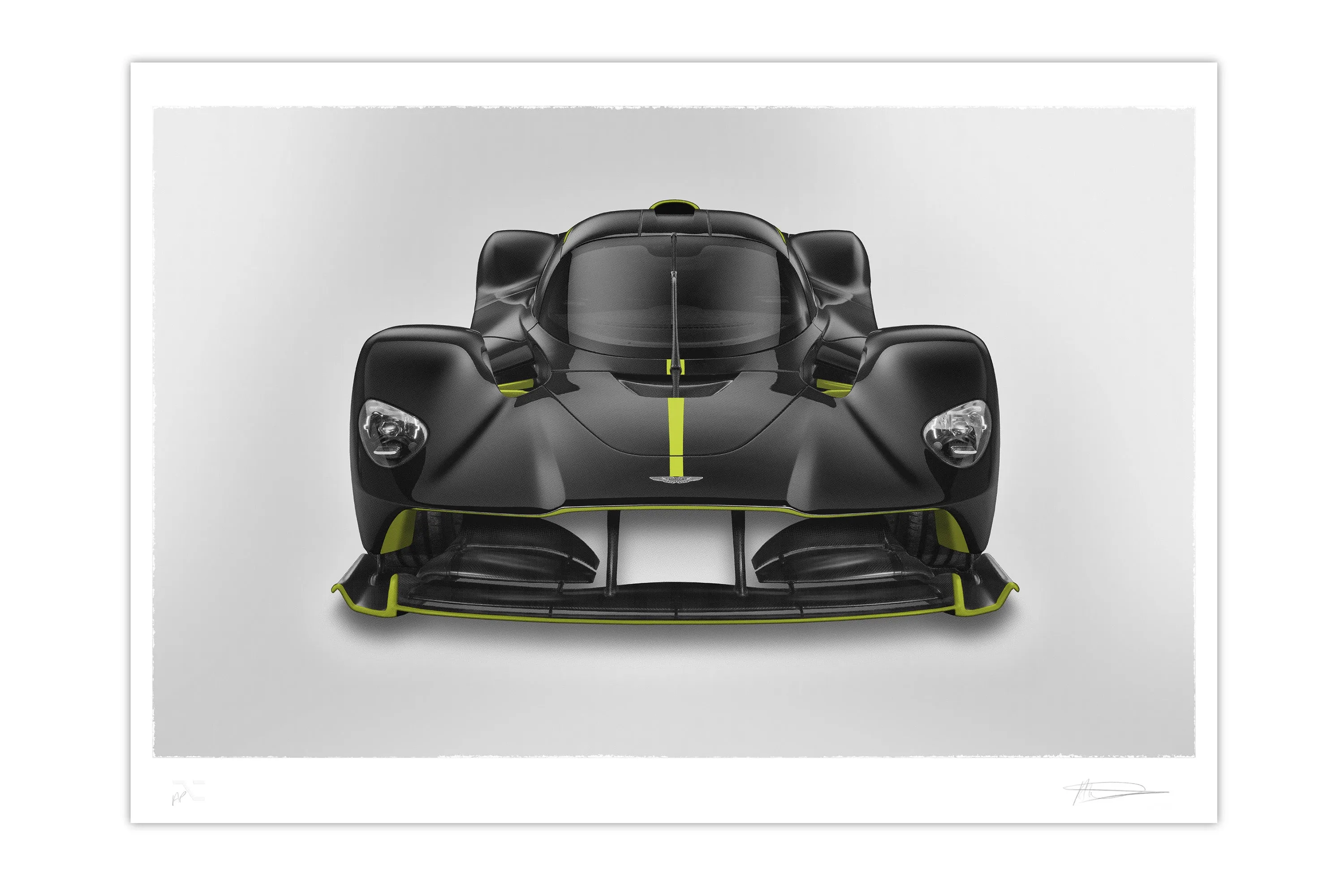 Aston Martin Valkyrie - Alan Thornton - Art Screen Print - Front View