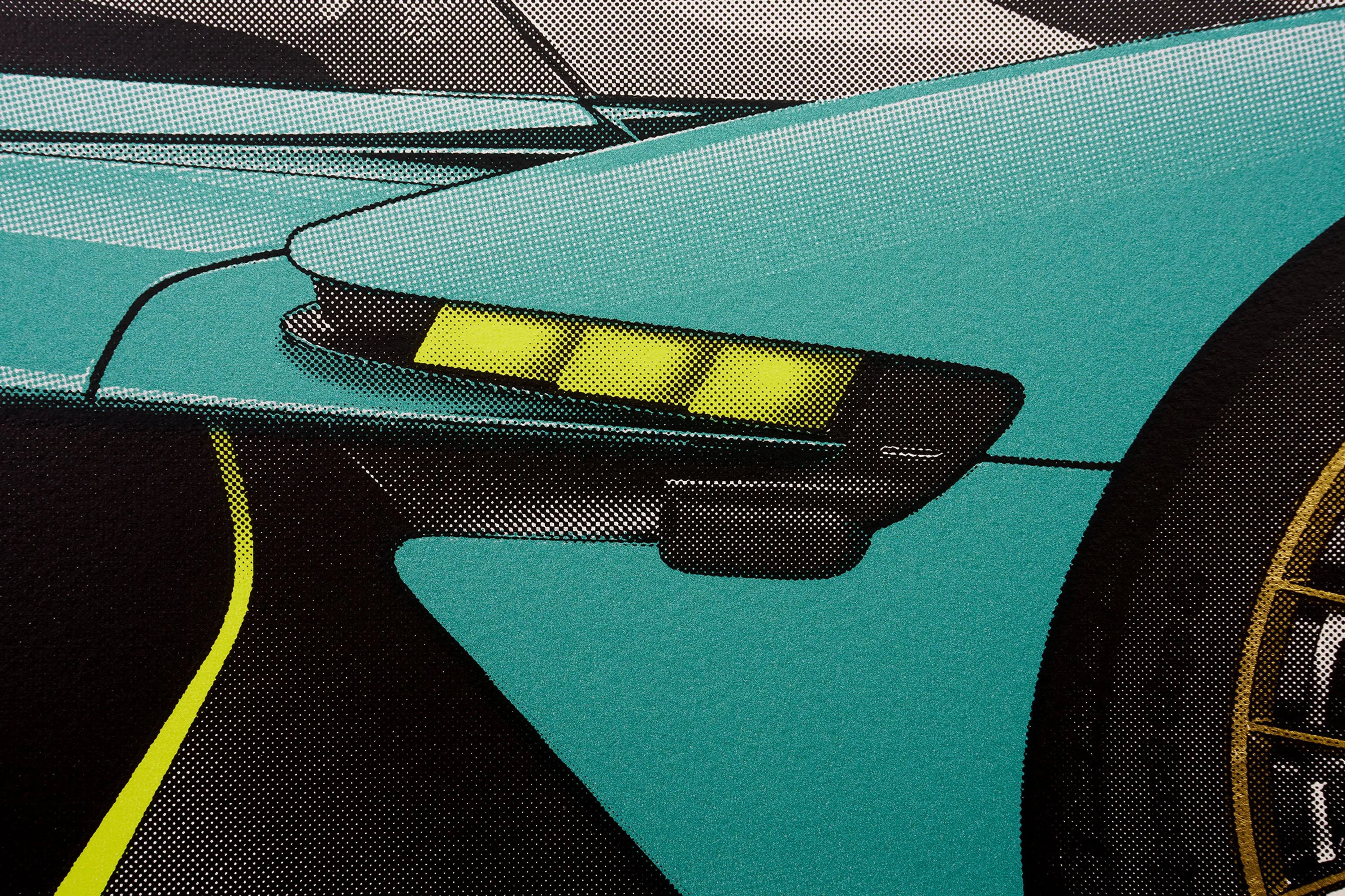 Aston Martin Valkyrie - Alan Thornton - Art Screen Print - Gold Edition