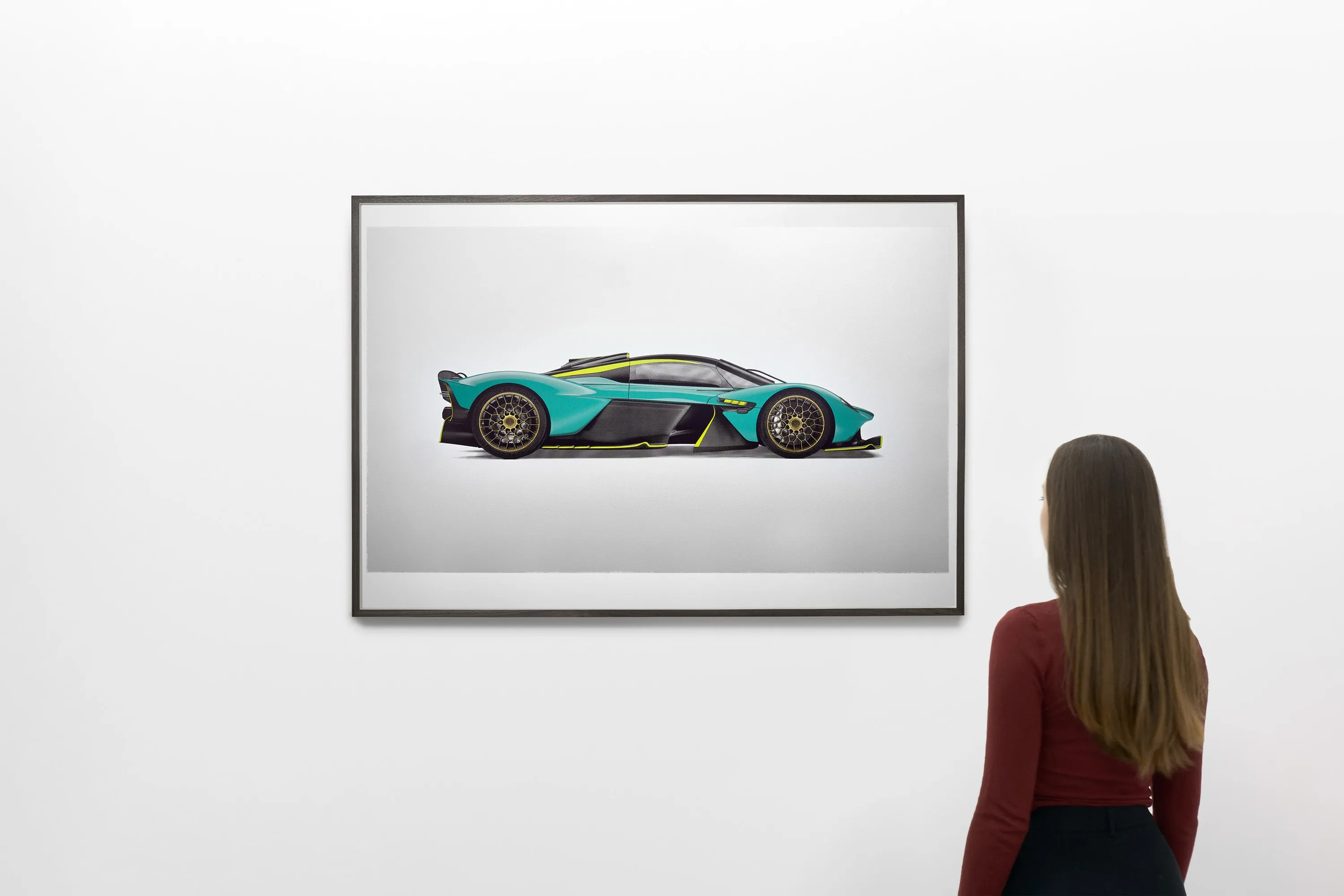 Aston Martin Valkyrie - Alan Thornton - Art Screen Print - Gold Edition