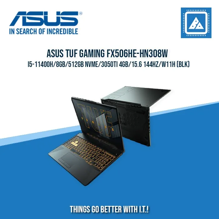 ASUS TUF GAMING FX506HE-HN308W I5-11400H/8GB/512GB NVME/3050TI 4GB | BEST FOR  GAMING AND AUTOCAD LAPTOP