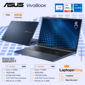 Asus Vivobook F1502ZA-WH74 Core i7-1255u Iris Xe 15.6" Touch Laptop Offers (Brand New)