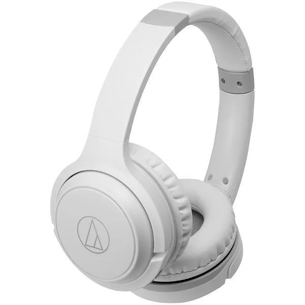 Audio-Technica ATH-S200BTWH ATH-S200BT Bluetooth On-Ear Headphones with Microphone (White)