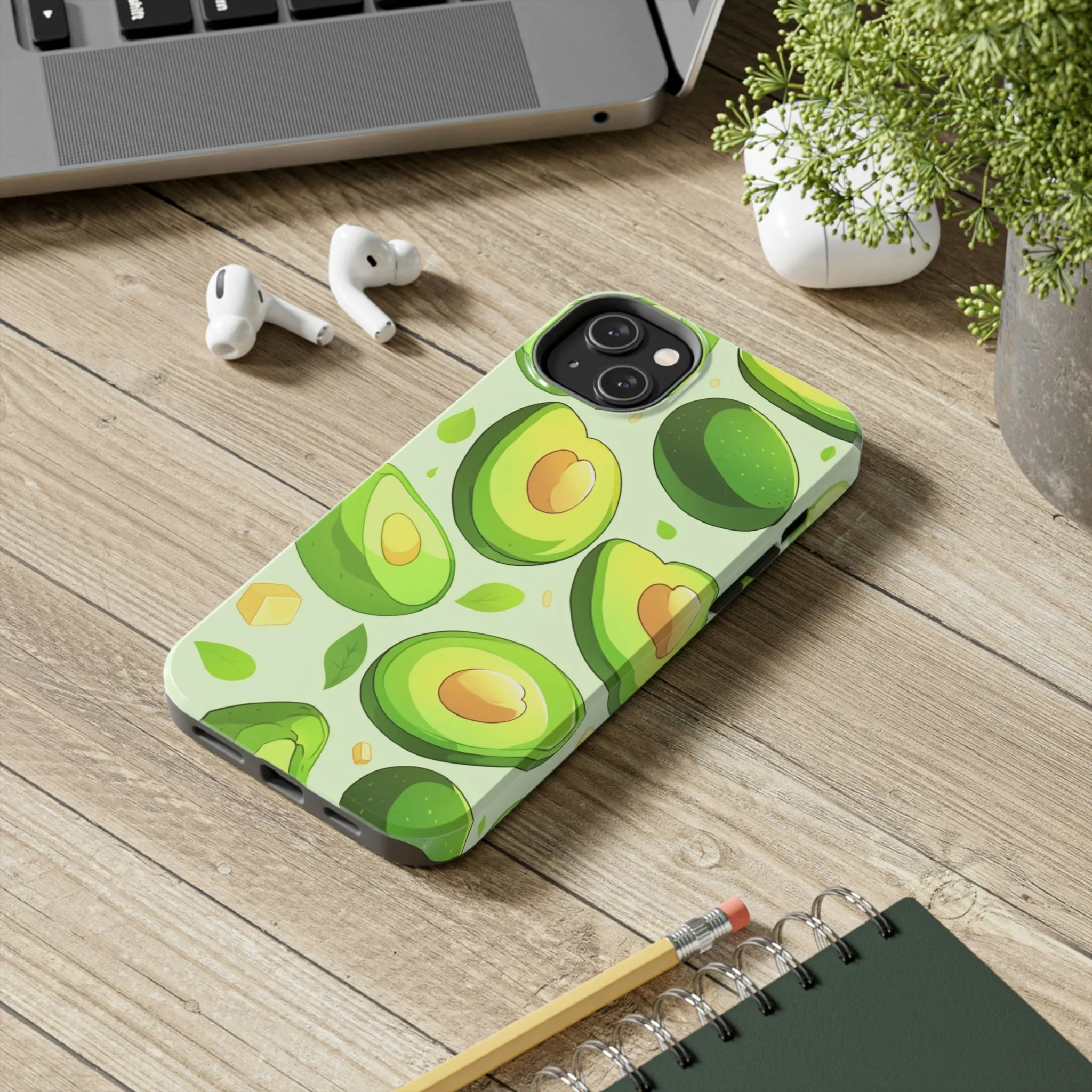 Avocado iPhone 14 13 Pro Max Tough Case Mate, Green Kawaii Anime Cute Aesthetic Iphone 12 11 Mini SE  X XR XS 8 Plus 7 Phone Cover