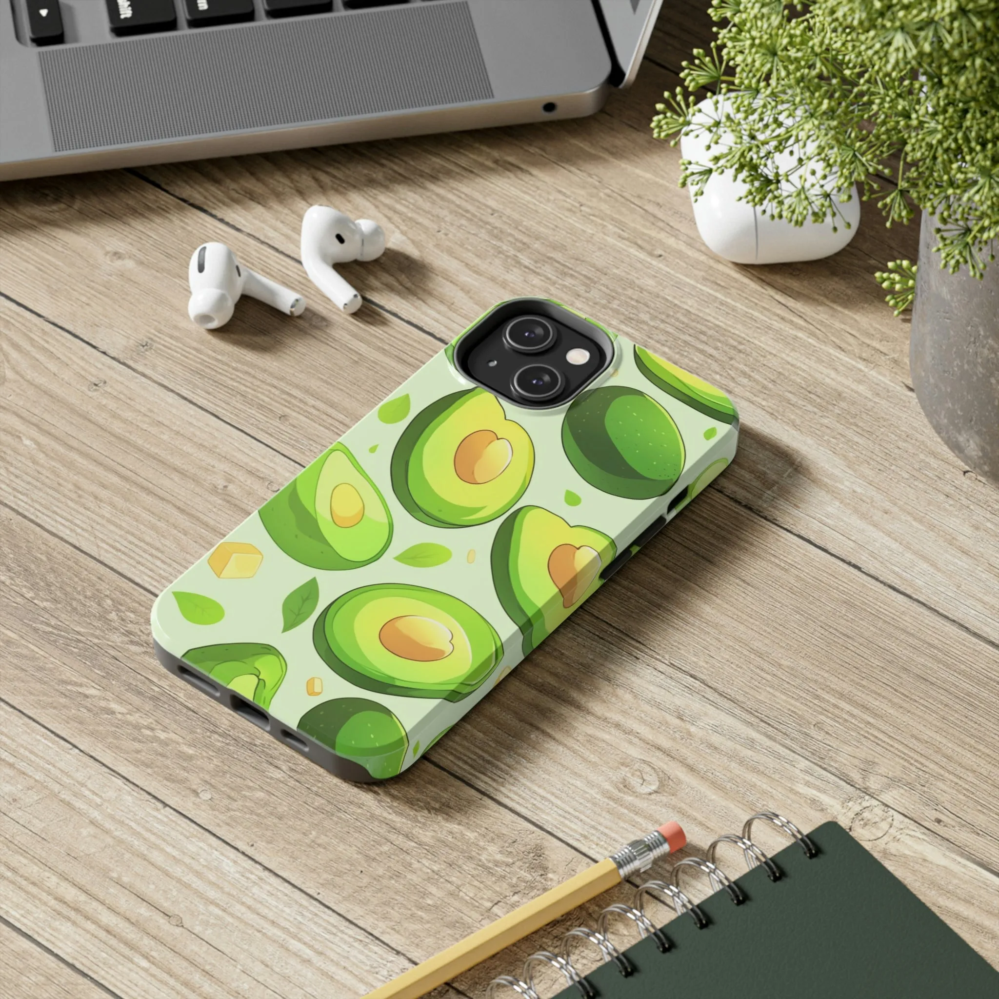 Avocado iPhone 14 13 Pro Max Tough Case Mate, Green Kawaii Anime Cute Aesthetic Iphone 12 11 Mini SE  X XR XS 8 Plus 7 Phone Cover