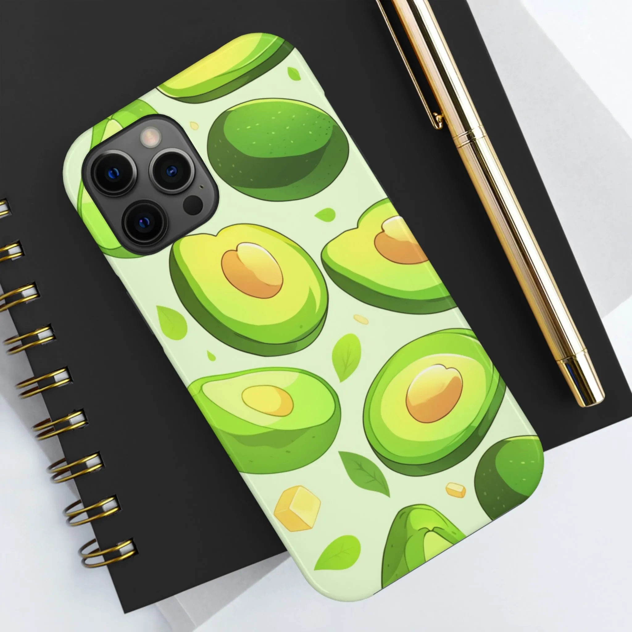 Avocado iPhone 14 13 Pro Max Tough Case Mate, Green Kawaii Anime Cute Aesthetic Iphone 12 11 Mini SE  X XR XS 8 Plus 7 Phone Cover