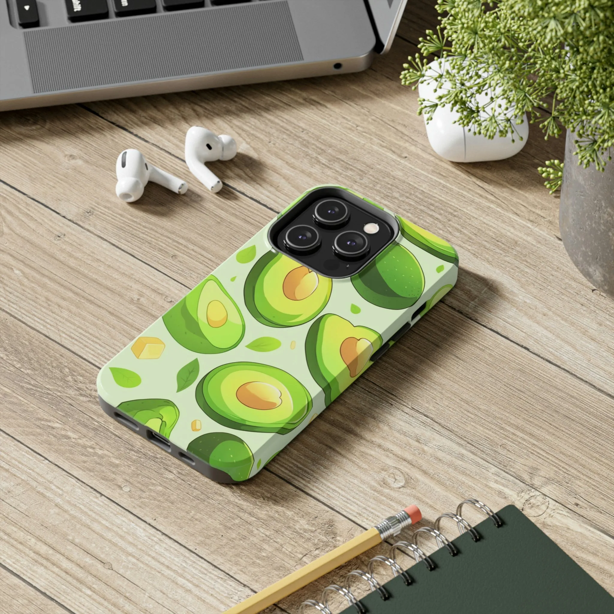 Avocado iPhone 14 13 Pro Max Tough Case Mate, Green Kawaii Anime Cute Aesthetic Iphone 12 11 Mini SE  X XR XS 8 Plus 7 Phone Cover