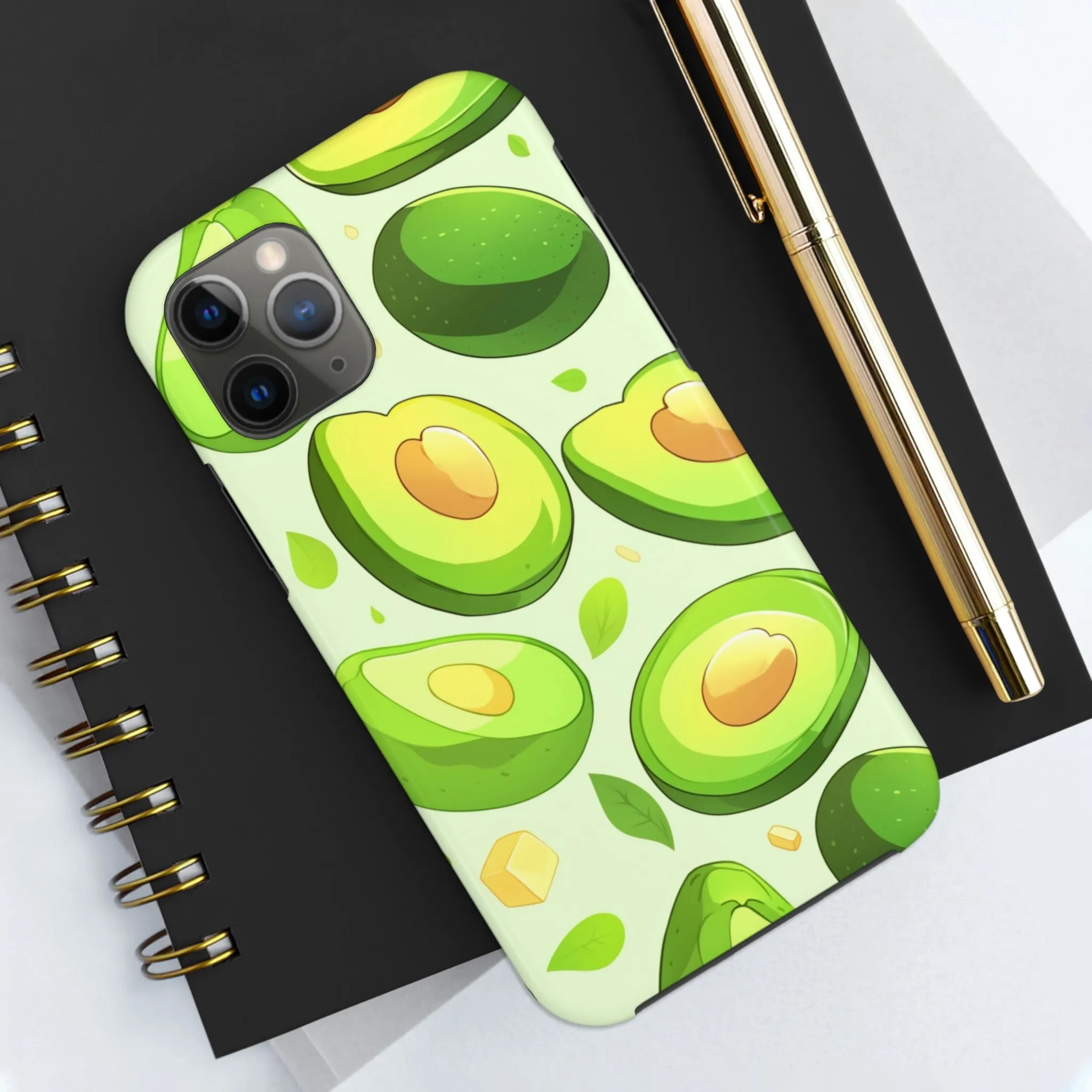 Avocado iPhone 14 13 Pro Max Tough Case Mate, Green Kawaii Anime Cute Aesthetic Iphone 12 11 Mini SE  X XR XS 8 Plus 7 Phone Cover