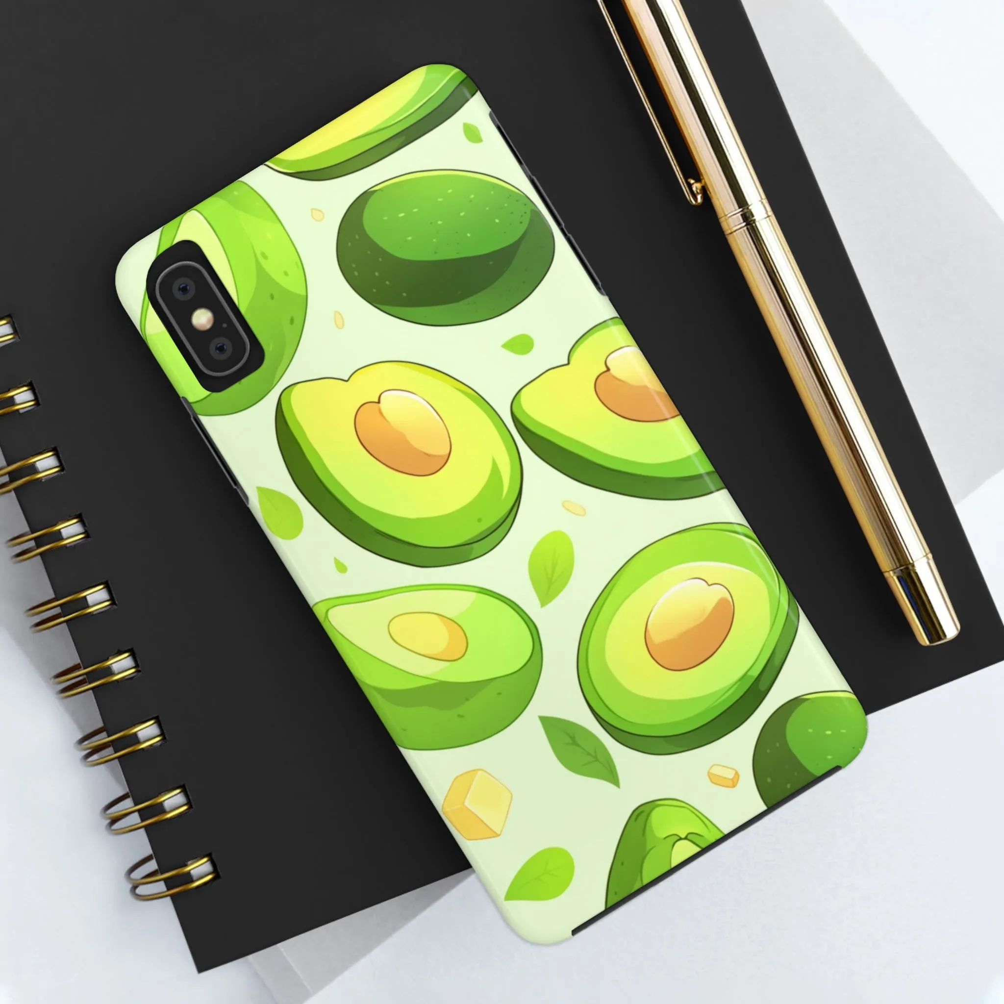 Avocado iPhone 14 13 Pro Max Tough Case Mate, Green Kawaii Anime Cute Aesthetic Iphone 12 11 Mini SE  X XR XS 8 Plus 7 Phone Cover