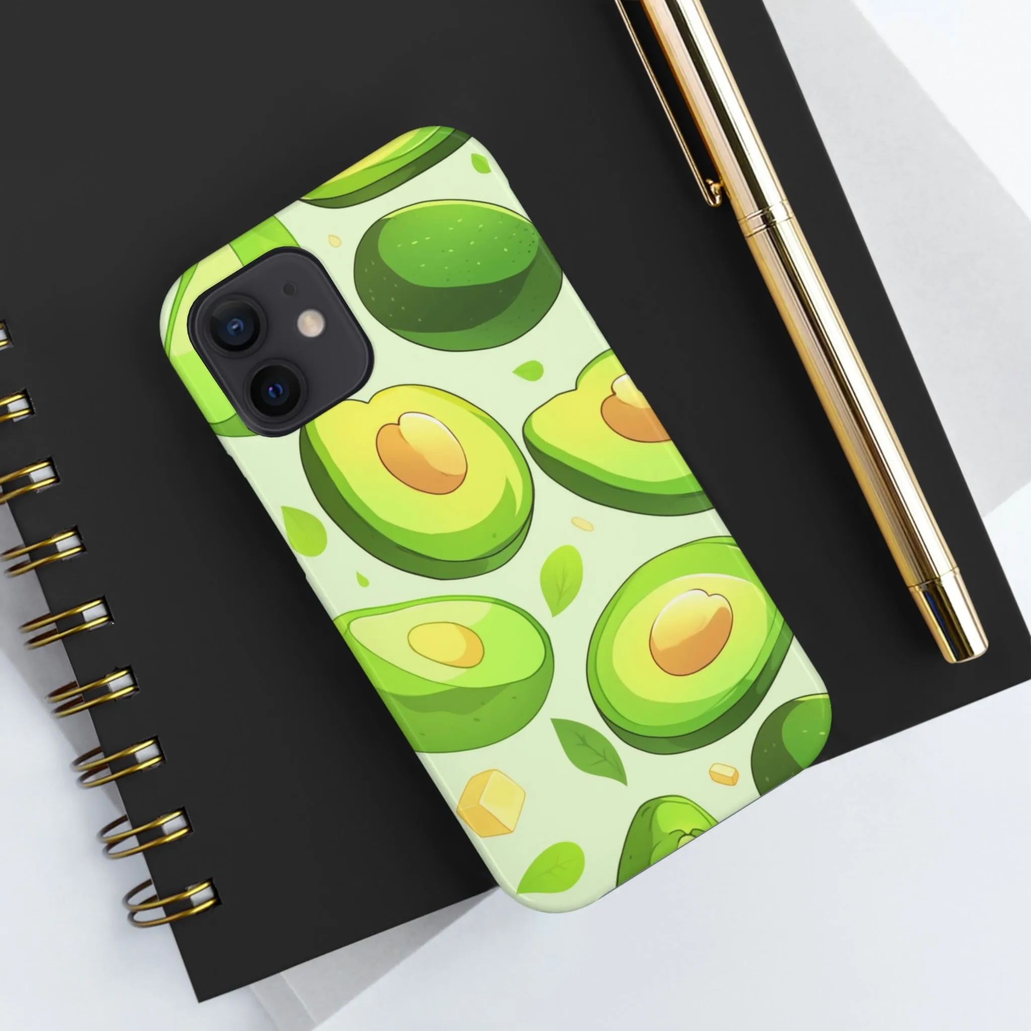 Avocado iPhone 14 13 Pro Max Tough Case Mate, Green Kawaii Anime Cute Aesthetic Iphone 12 11 Mini SE  X XR XS 8 Plus 7 Phone Cover