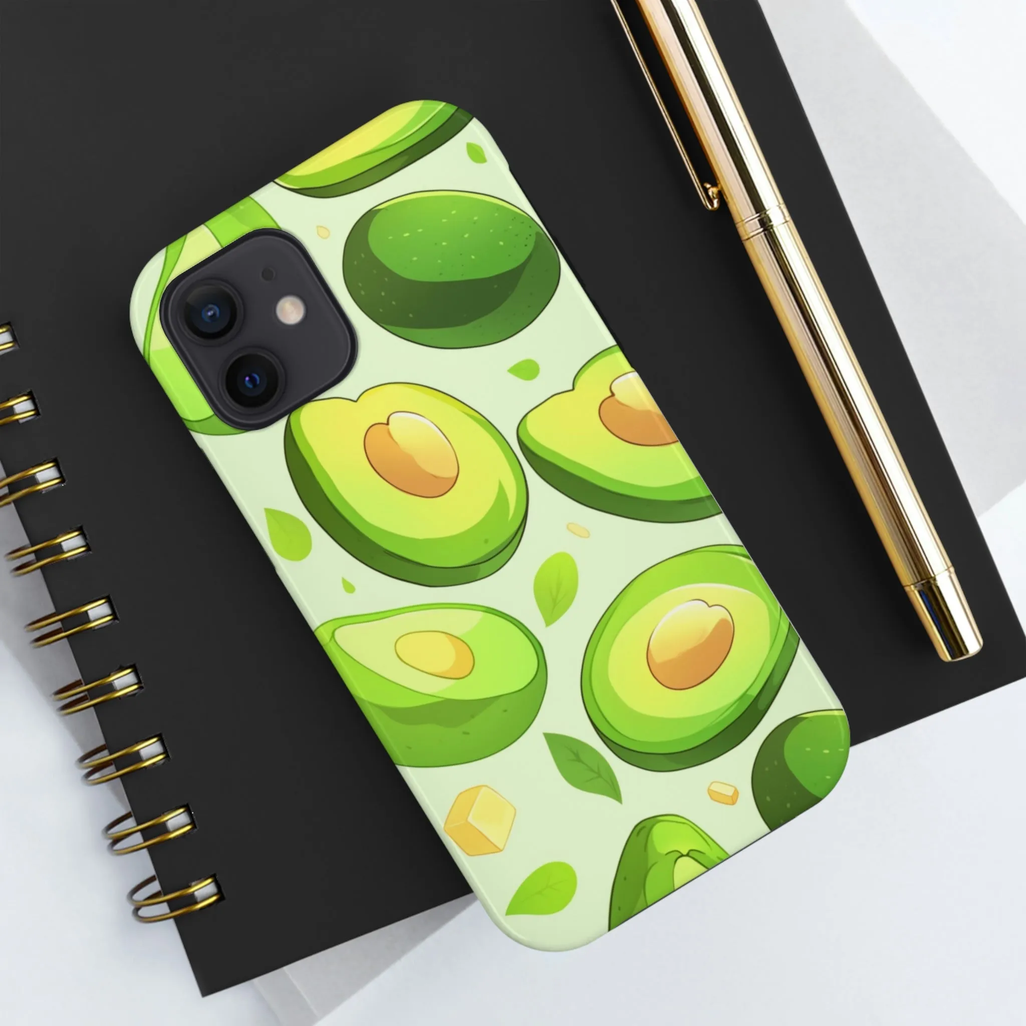 Avocado iPhone 14 13 Pro Max Tough Case Mate, Green Kawaii Anime Cute Aesthetic Iphone 12 11 Mini SE  X XR XS 8 Plus 7 Phone Cover