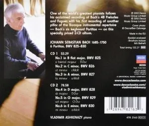 BACH, J.S.: THE SIX PARTITAS - VLADIMIR ASHKENAZY (2 CDs)