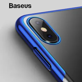 Baseus Luxury Plating Soft Silicone Case For iPhone Xs Xs Max XR Ultra Thin TPU Protective Case For iPhone Xs Xs Max 2018 Cover