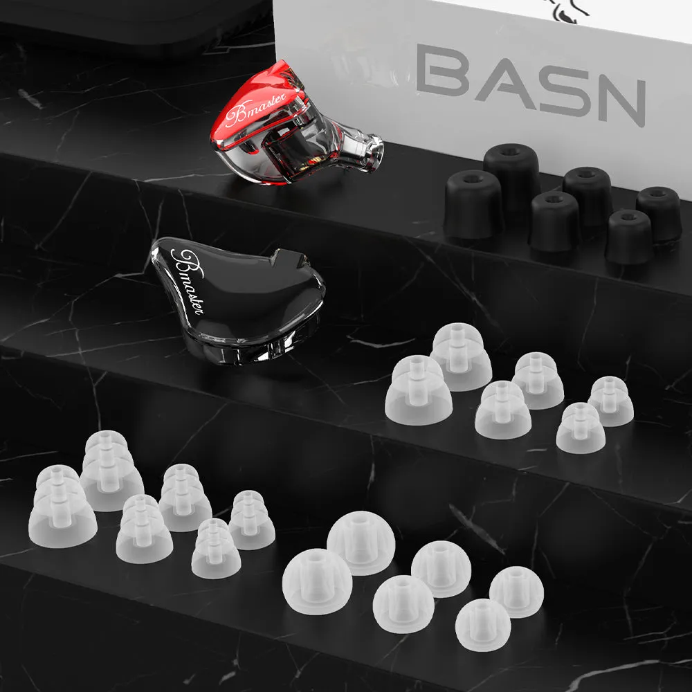 BASN Bmaster PRO Triple Drivers In Ear Monitor Headphones (Red-Black)