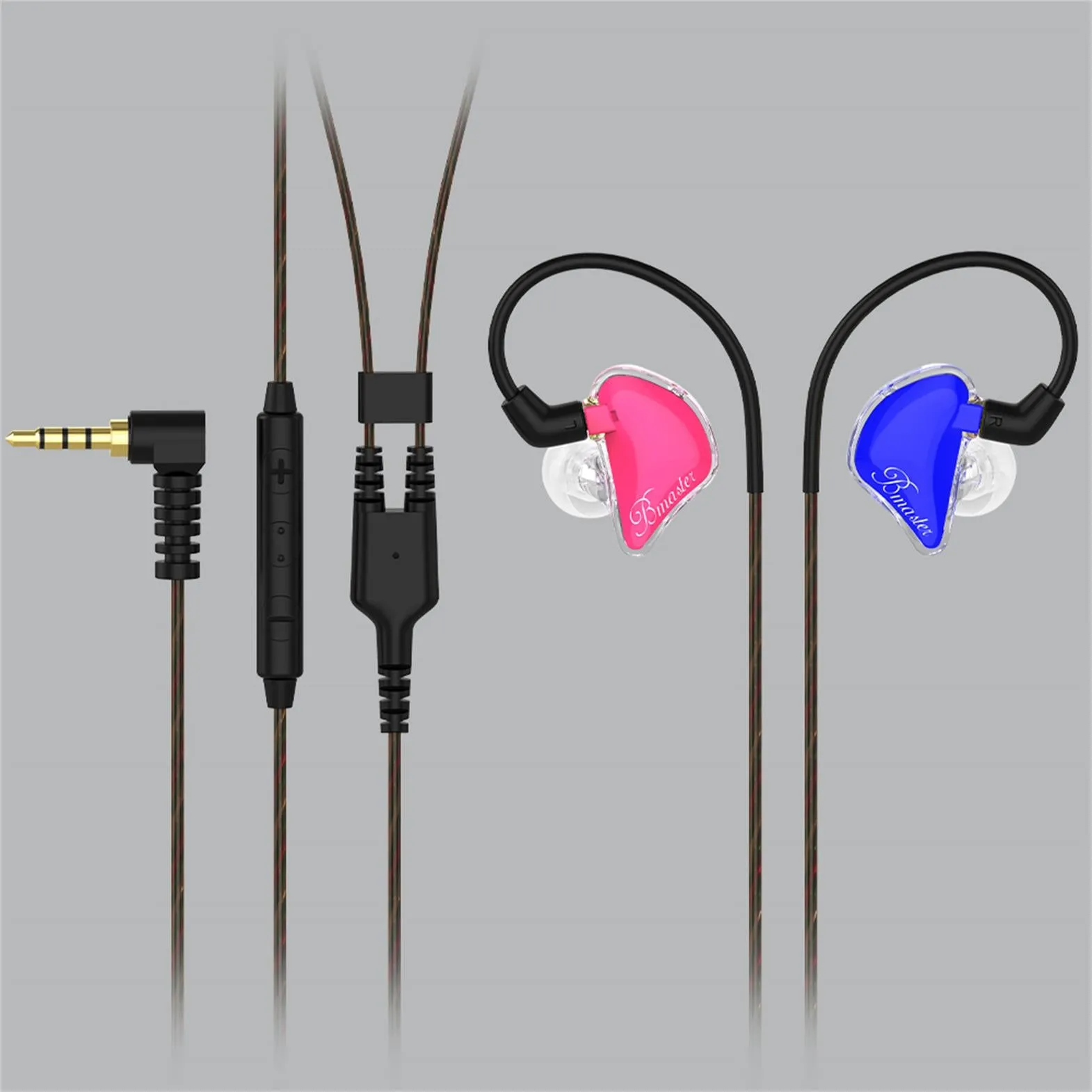 BASN Bmaster PRO Triple Drivers In Ear Monitor Headphones (Sapphire-Rose)