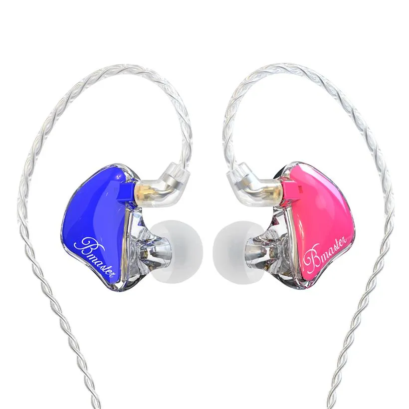 BASN Bmaster PRO Triple Drivers In Ear Monitor Headphones (Sapphire-Rose)