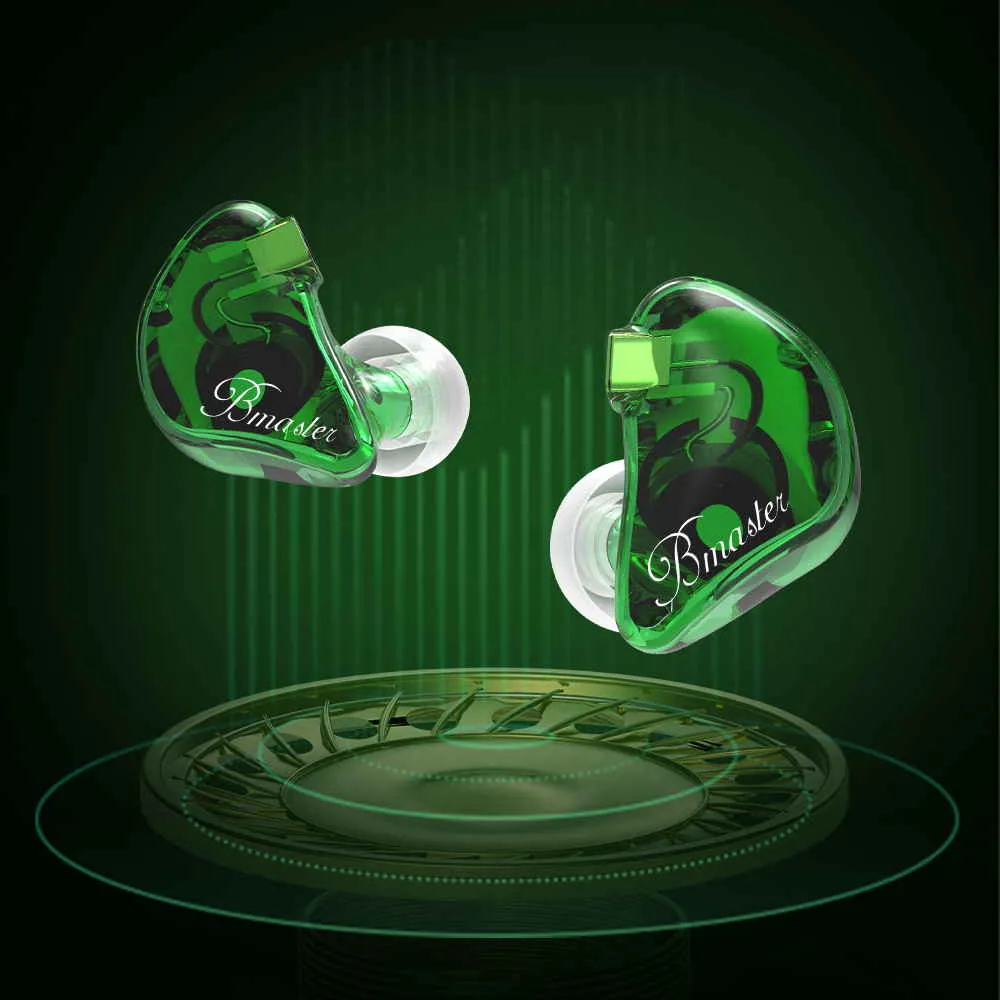 BASN Bmaster Triple Drivers In Ear Monitor Headphones (Green)