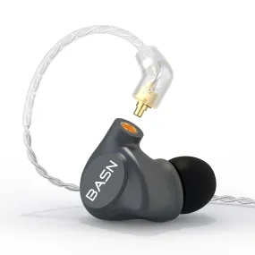 BASN Metalen HiFi (2DD 2BA) In-Ear Monitor Headphones (Gray)