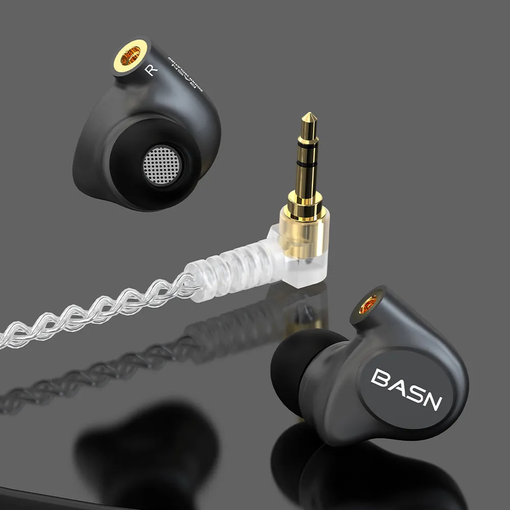 BASN Metalen HiFi (2DD 2BA) In-Ear Monitor Headphones (Gray)