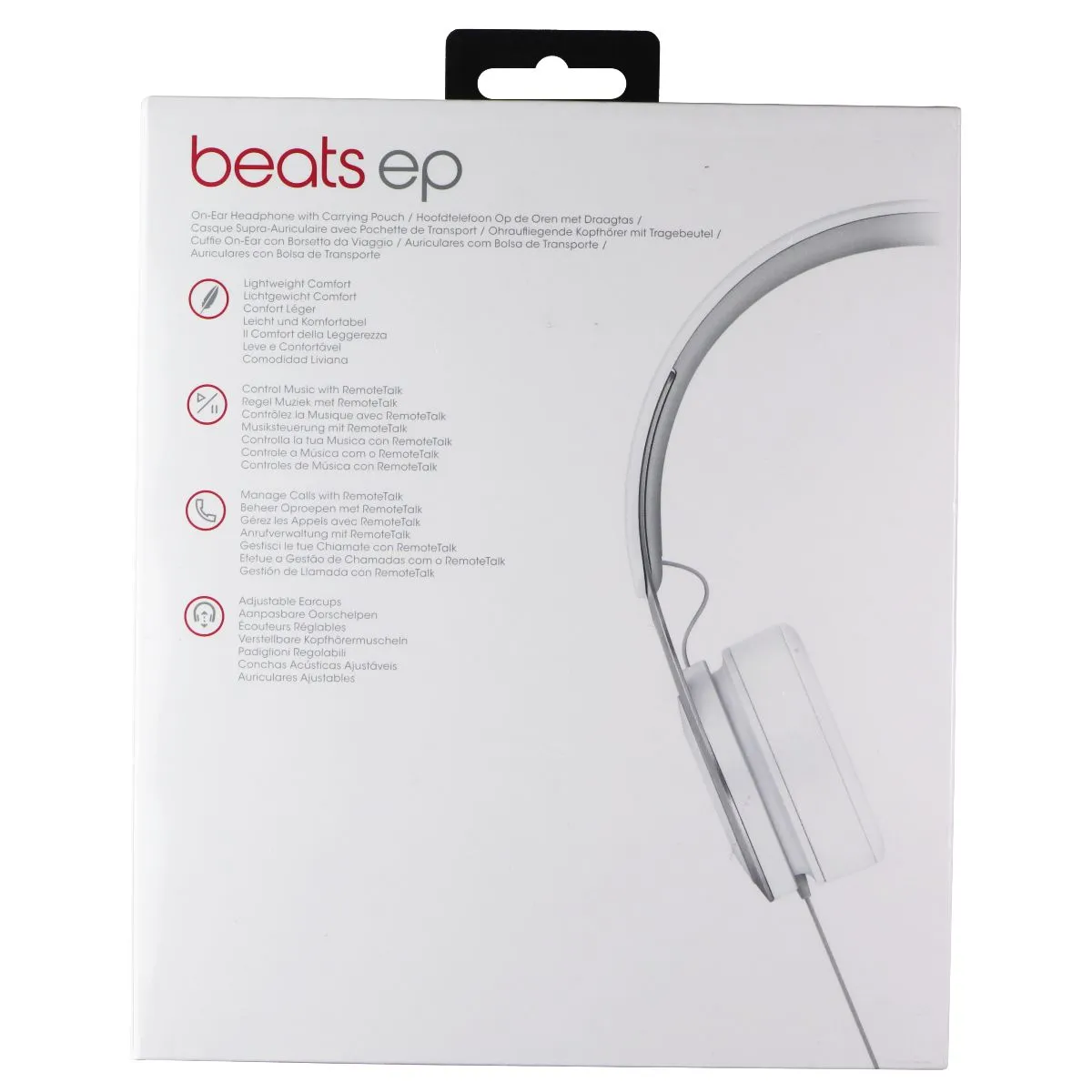 Beats EP Wired On-Ear Headphones with Built-in Mic and Controls - White