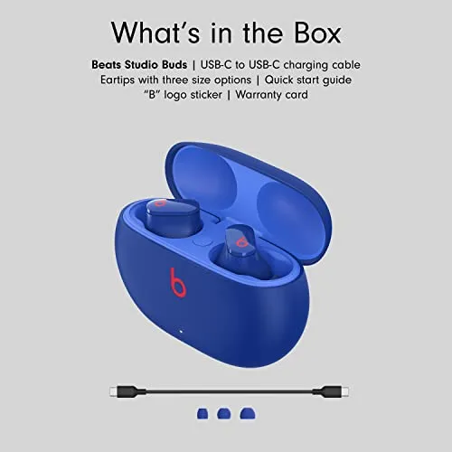 Beats Studio Buds - Compatible with Apple & Android, Class 1 Bluetooth Headphones - Ocean Blue