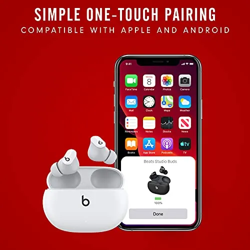 Beats Studio Buds – True Wireless Noise Cancelling Earbuds – Compatible with Apple & Android - White