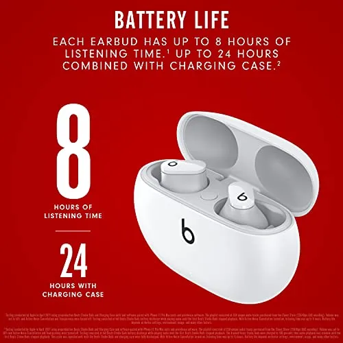 Beats Studio Buds – True Wireless Noise Cancelling Earbuds – Compatible with Apple & Android - White