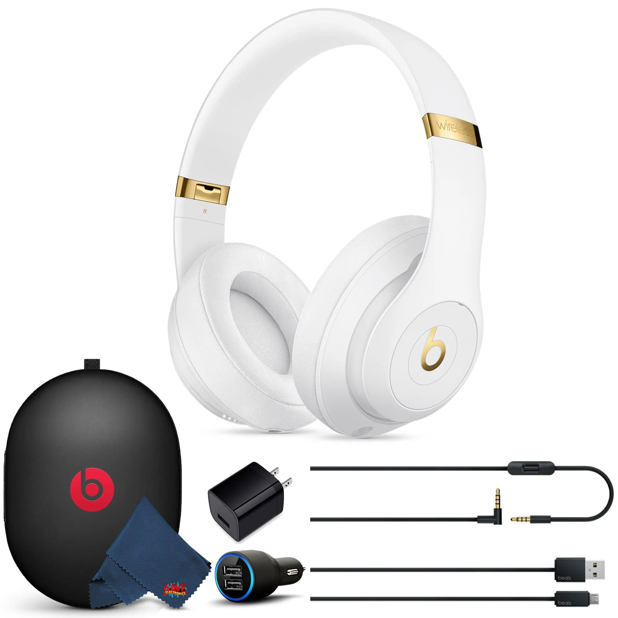 Beats Studio3 Wireless Headphones with USB Charging Adapters -