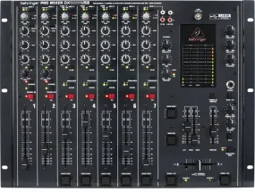 Behringer Pro Mixer DX2000USB Professional 7-Channel DJ Mixer with INFINIUM 'Contact-Free' VCA Crossfader and USB/Audio Interface