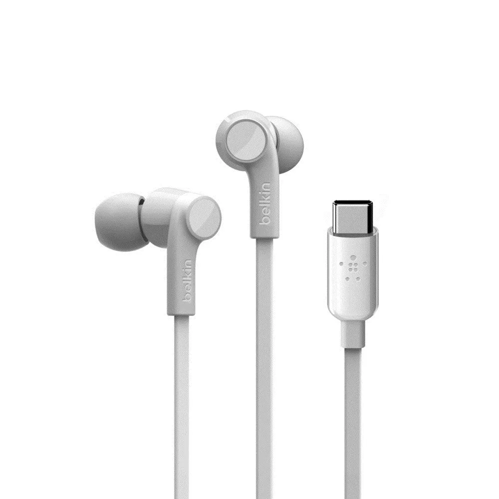 Belkin Rockstar Headphones Wired In-Ear Calls/Music Usb Type-C White