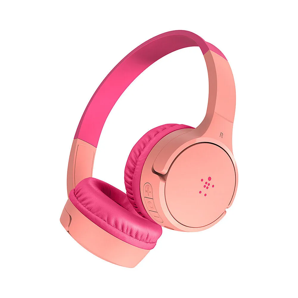 Belkin SoundForm Mini Wireless On-Ear Headphones for Kids - Pink