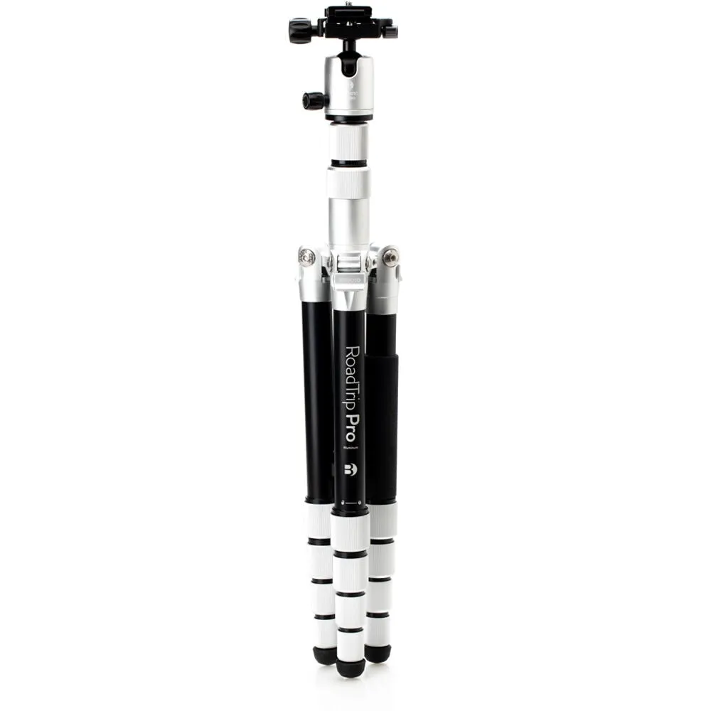 Benro MeFOTO RoadTrip Pro Aluminum Series 1 Travel Tripod with Ball Head and Monopod | Silver