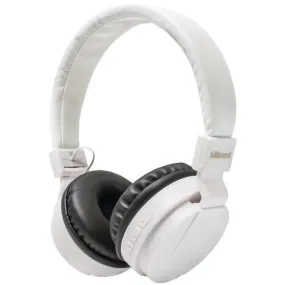 Billboard Large On-Ear Bluetooth Headphones (White) BB495