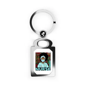 Black Nurse Photo Keyring