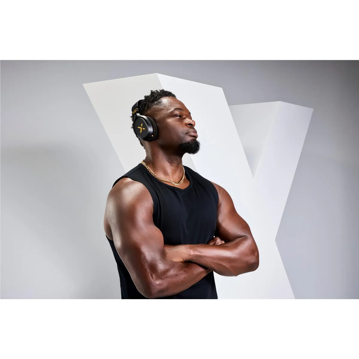 BlueAnt PumpX Gym ANC Over-Ear Headphones (Black/Gold)